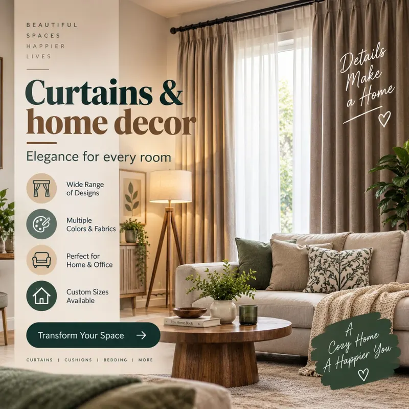 Curtains and home decor with custom stitching — silaaimarkaz