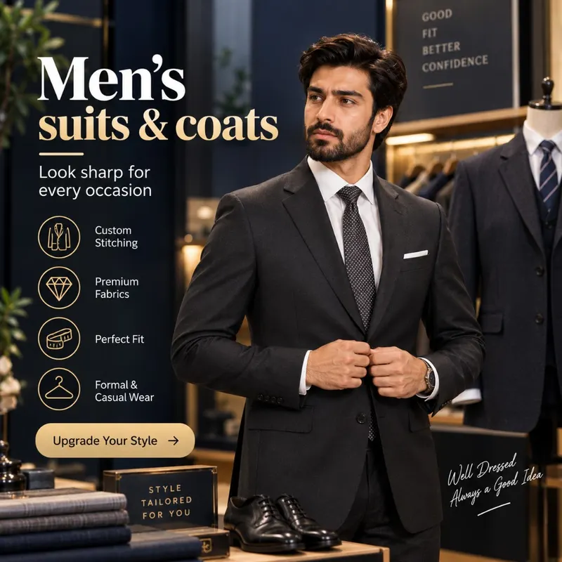 Men's suits and coats with custom stitching — silaaimarkaz